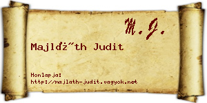 Majláth Judit névjegykártya